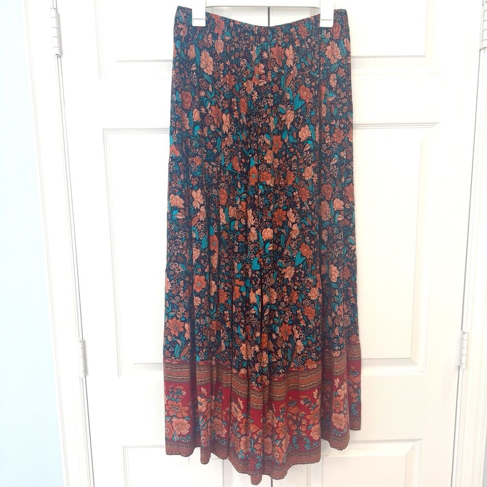 Natural Life Patti Wide Leg Palazzo Pants Women's L Boho Floral Festival - Picture 2 of 7